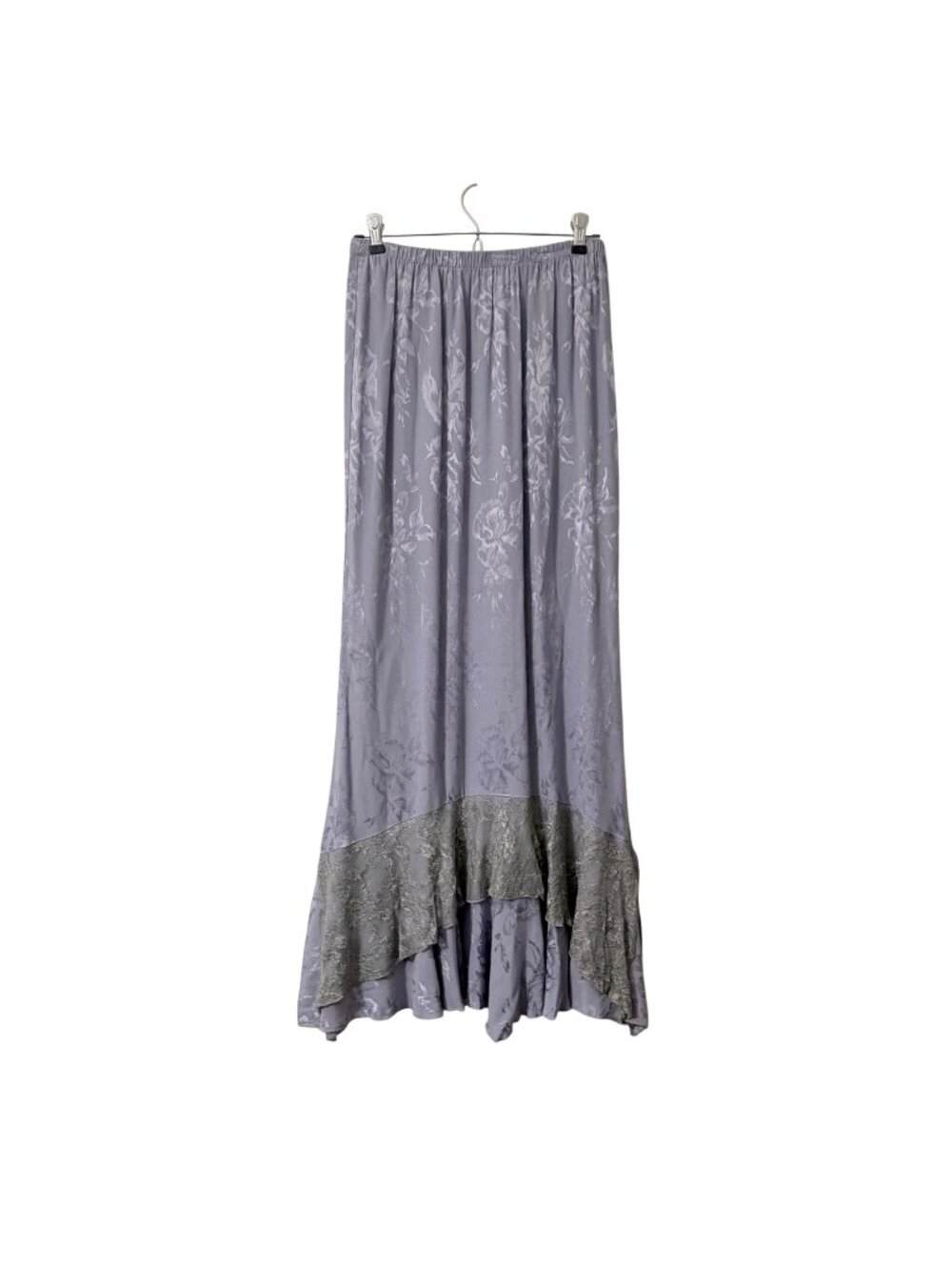 Vintage Spencer Alexis Lilac Gray Lace Womens 6 Maxi Skirt Whimsyfairy Boho